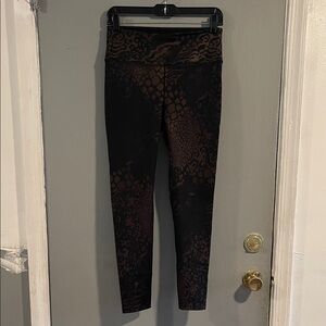 Noli Black‎ and Brown Patterned Leggings M